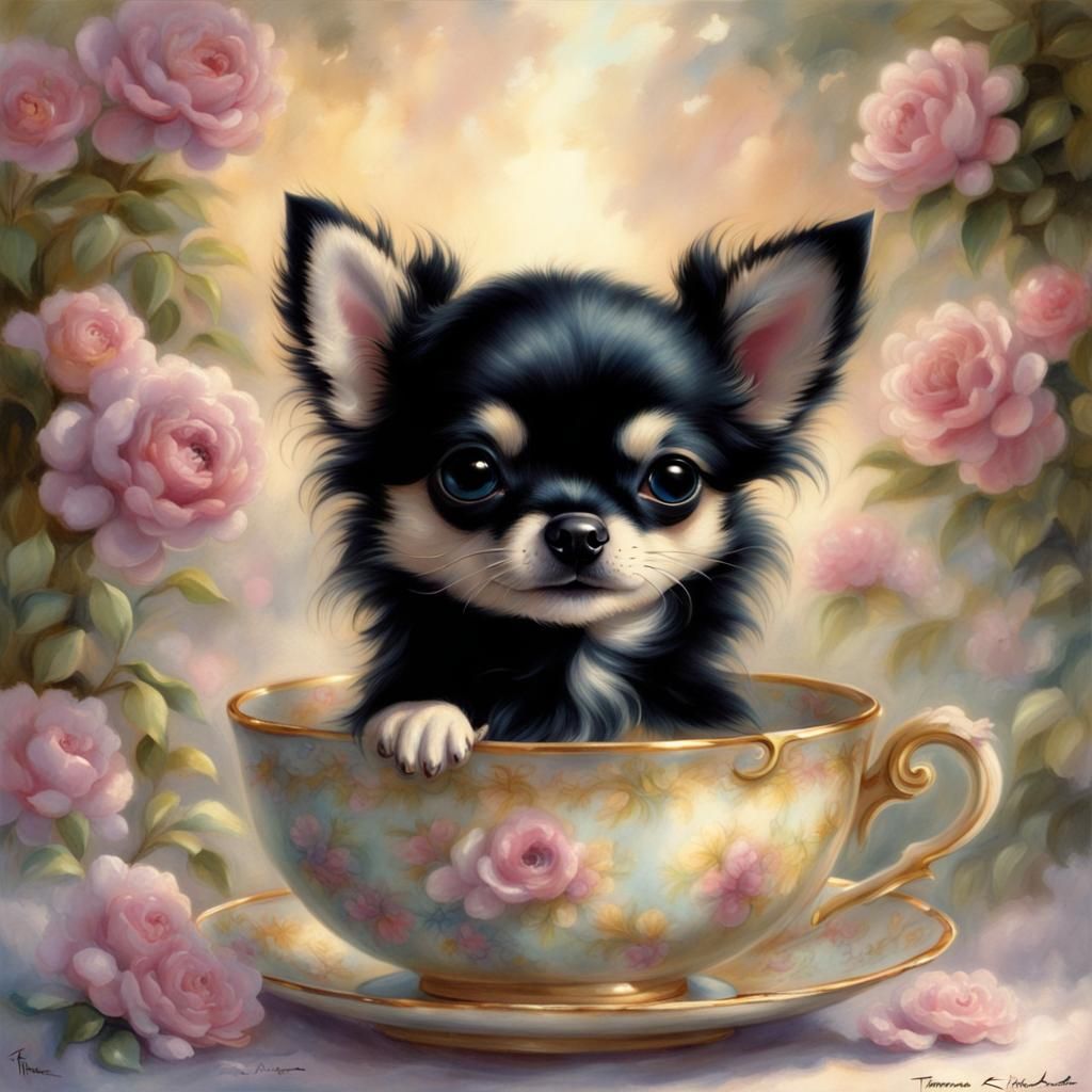 Teacup Chihuahua in Ethereal Fantasy Style
