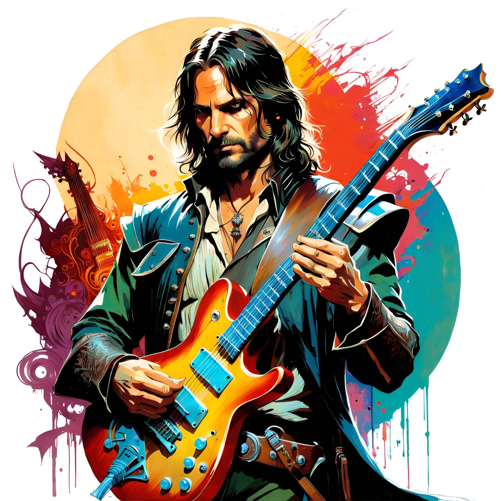 Aragorn Rock Star in Pin-Up Style