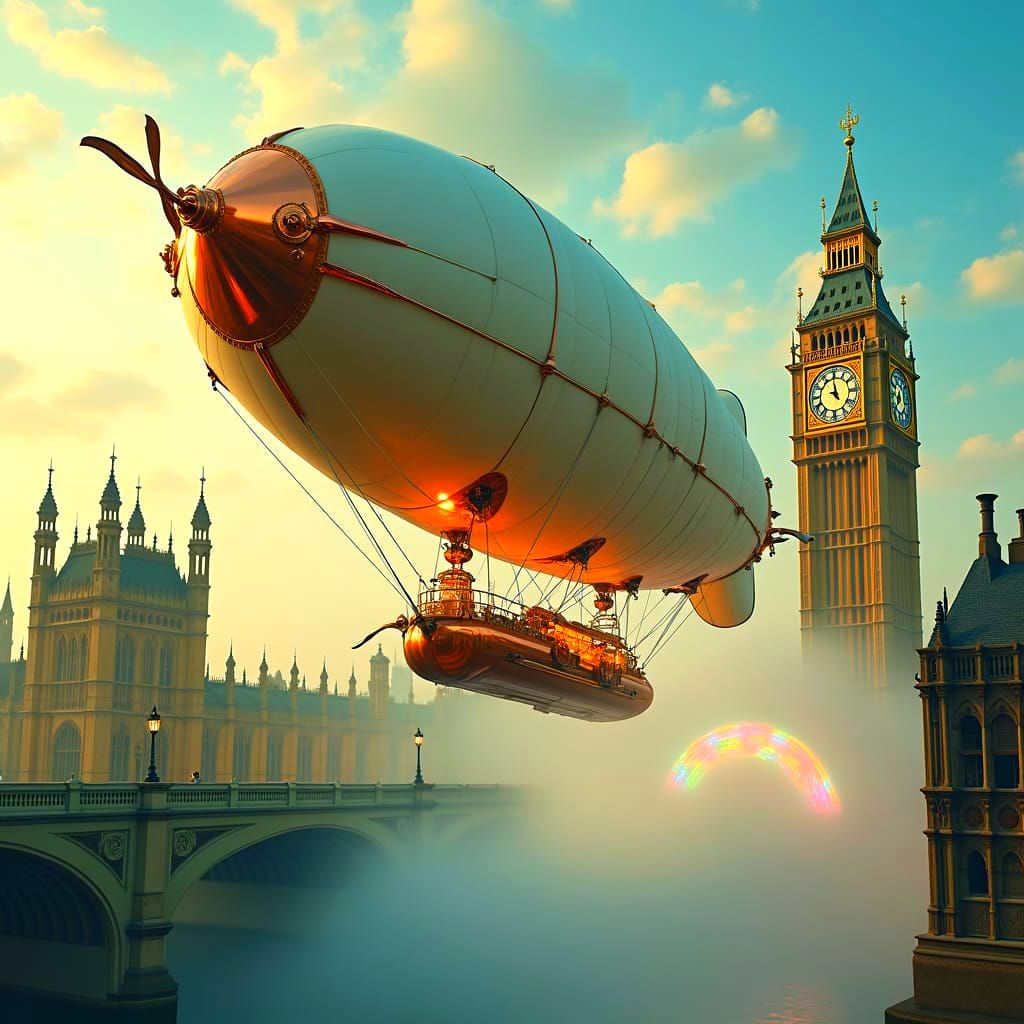 Zeppelin and Big Ben Portal Scene