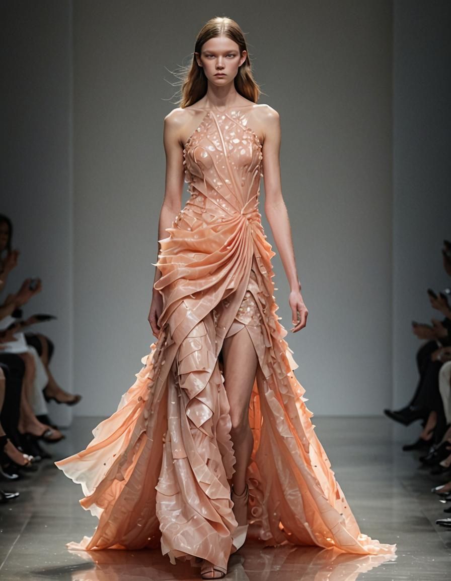 Salmon Couture: A Fashion Model's Avant-Garde Statement