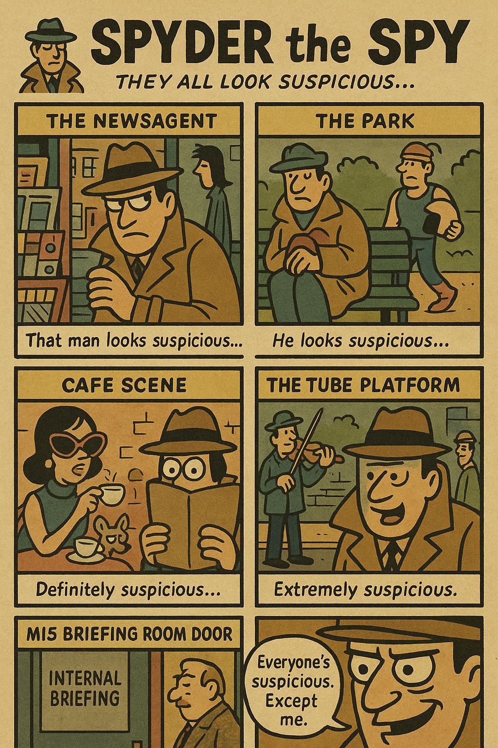 Vintage Spy Comic Art: 1960s-70s Pulp Style