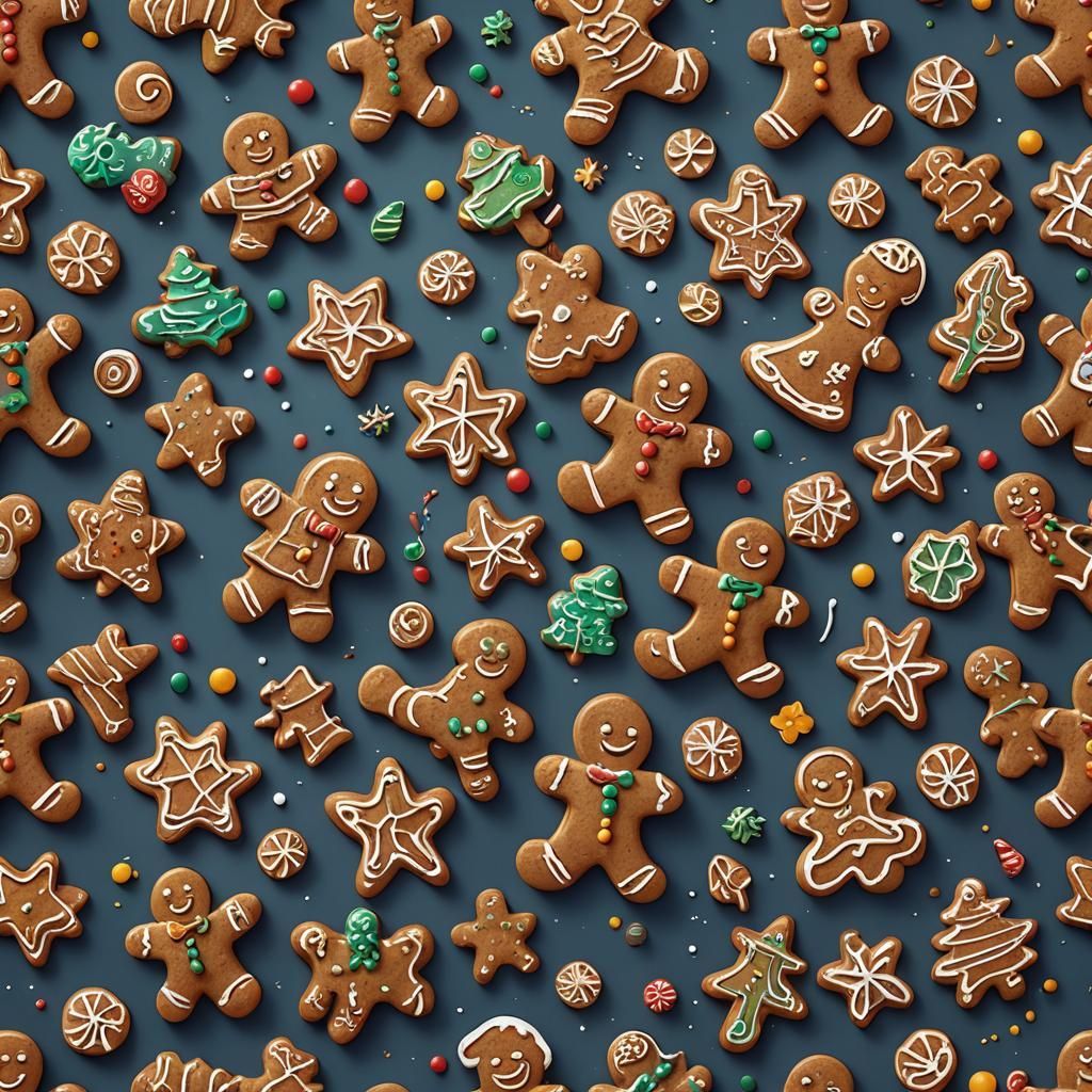 Detailed Gingerbread Man Matte Painting