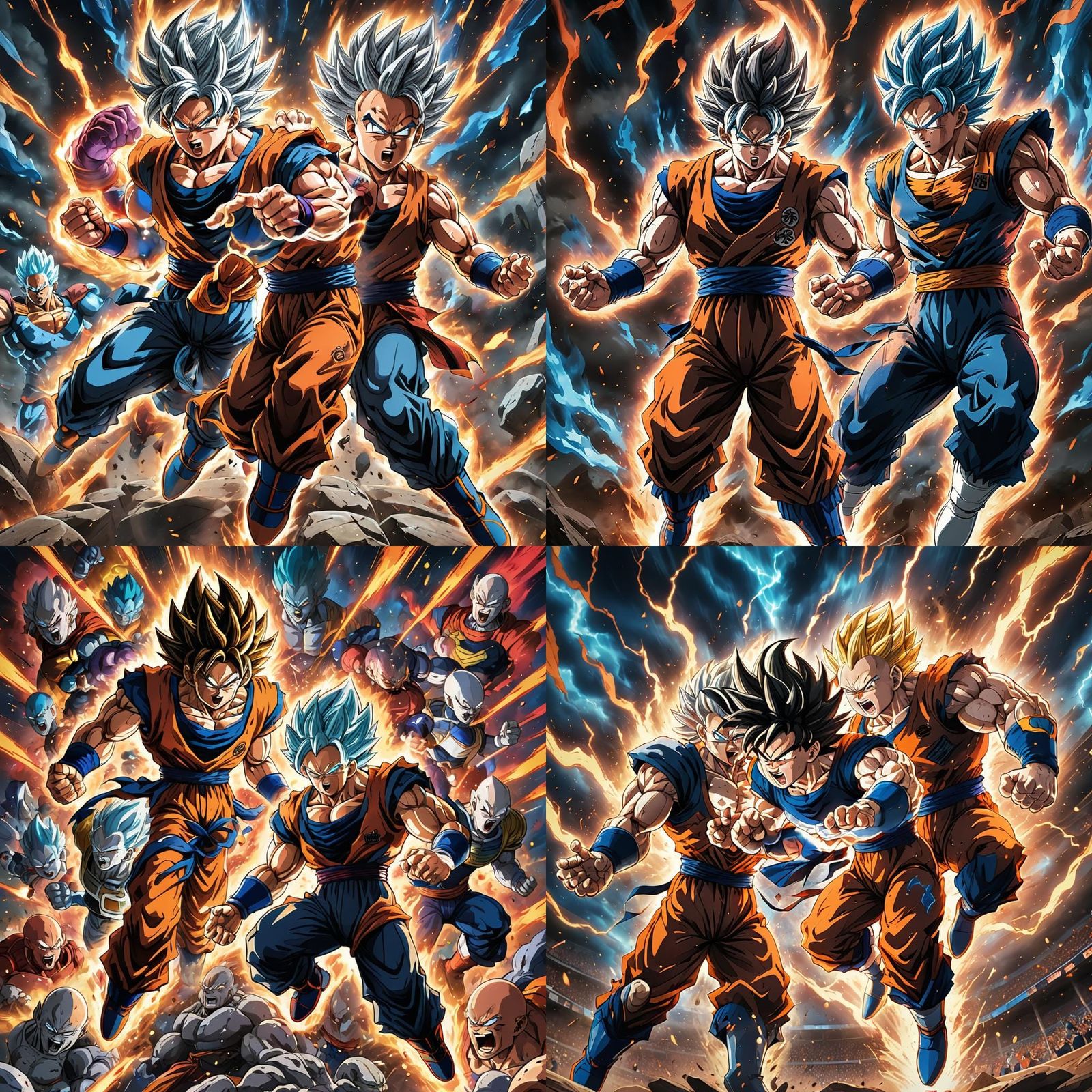 Goku and Vegeta vs Jiren: Anime Style