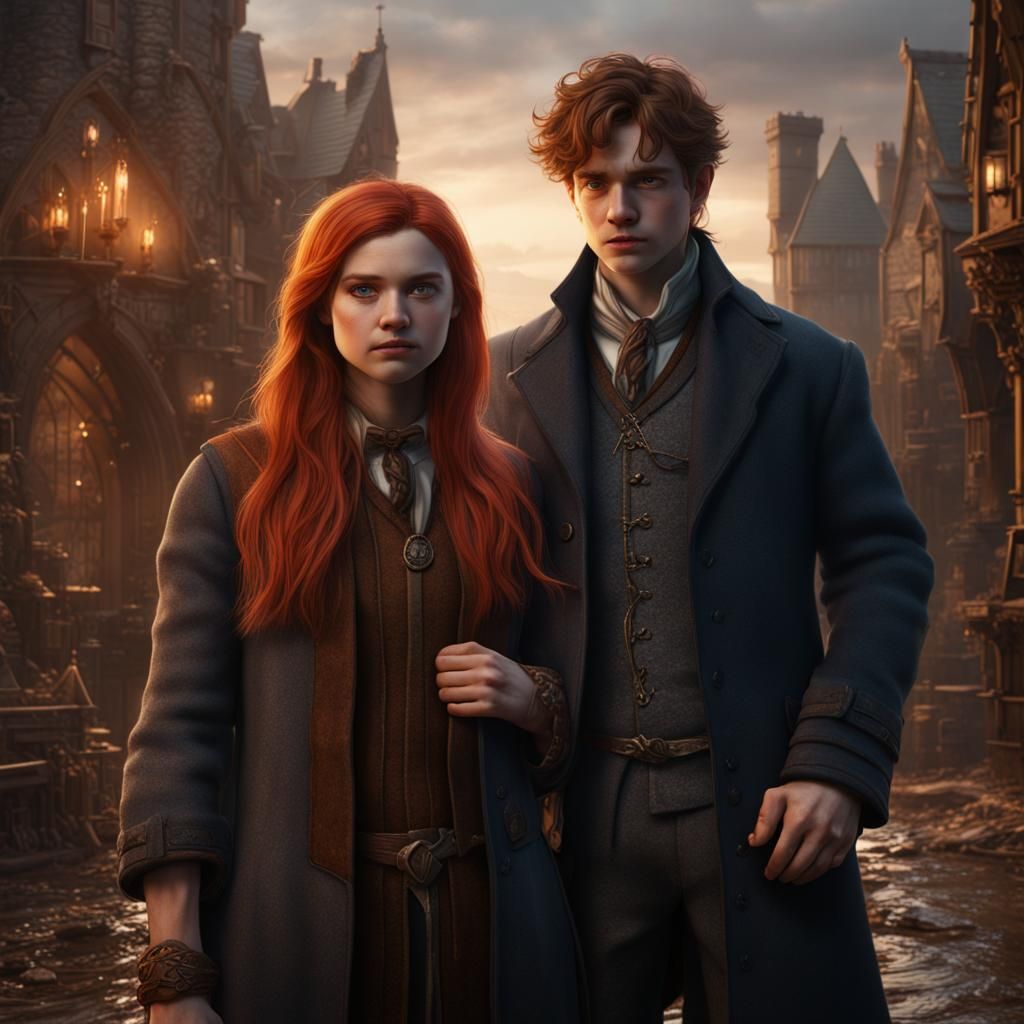 Harry and Ginny: Detailed Fantasy Concept Art