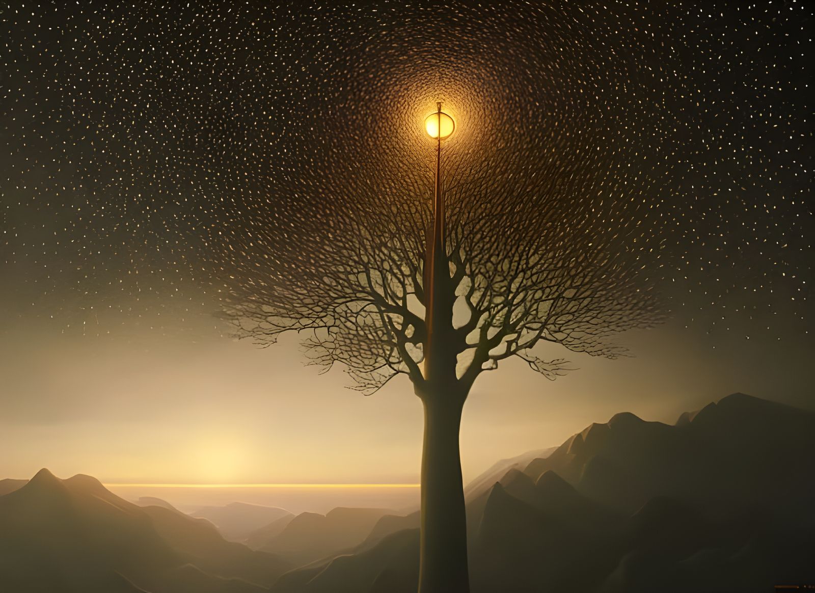 Eldritch Being: Hyperreal Painting of Human Evolution