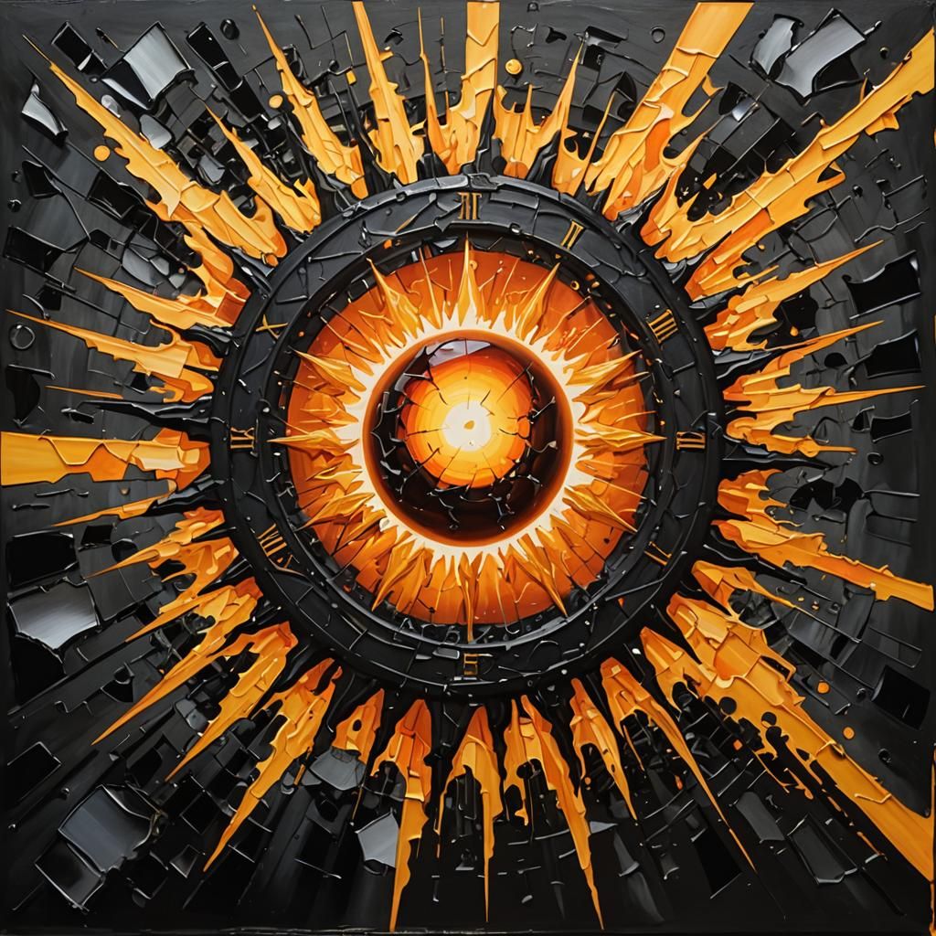 Painting of a Shattered Sun at World's End