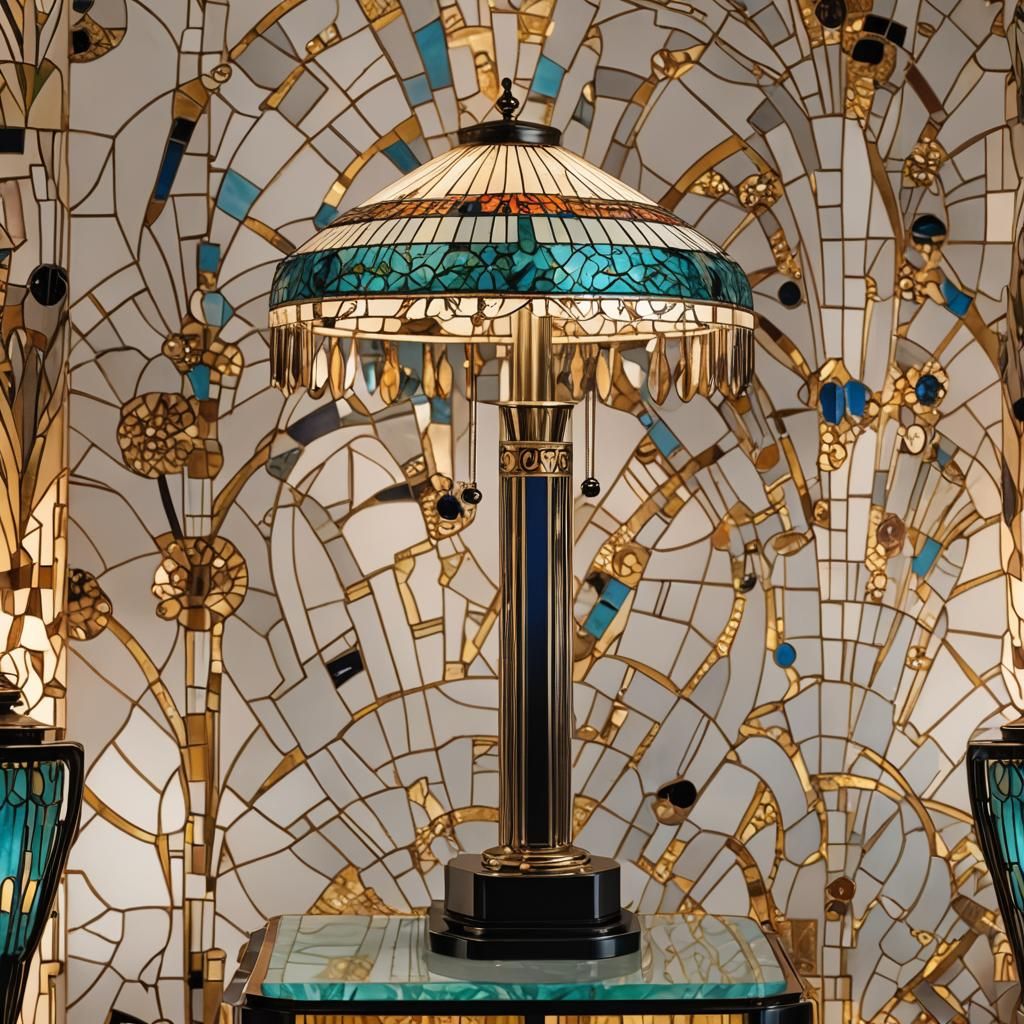 Art Deco Salon with Tiffany Lamp