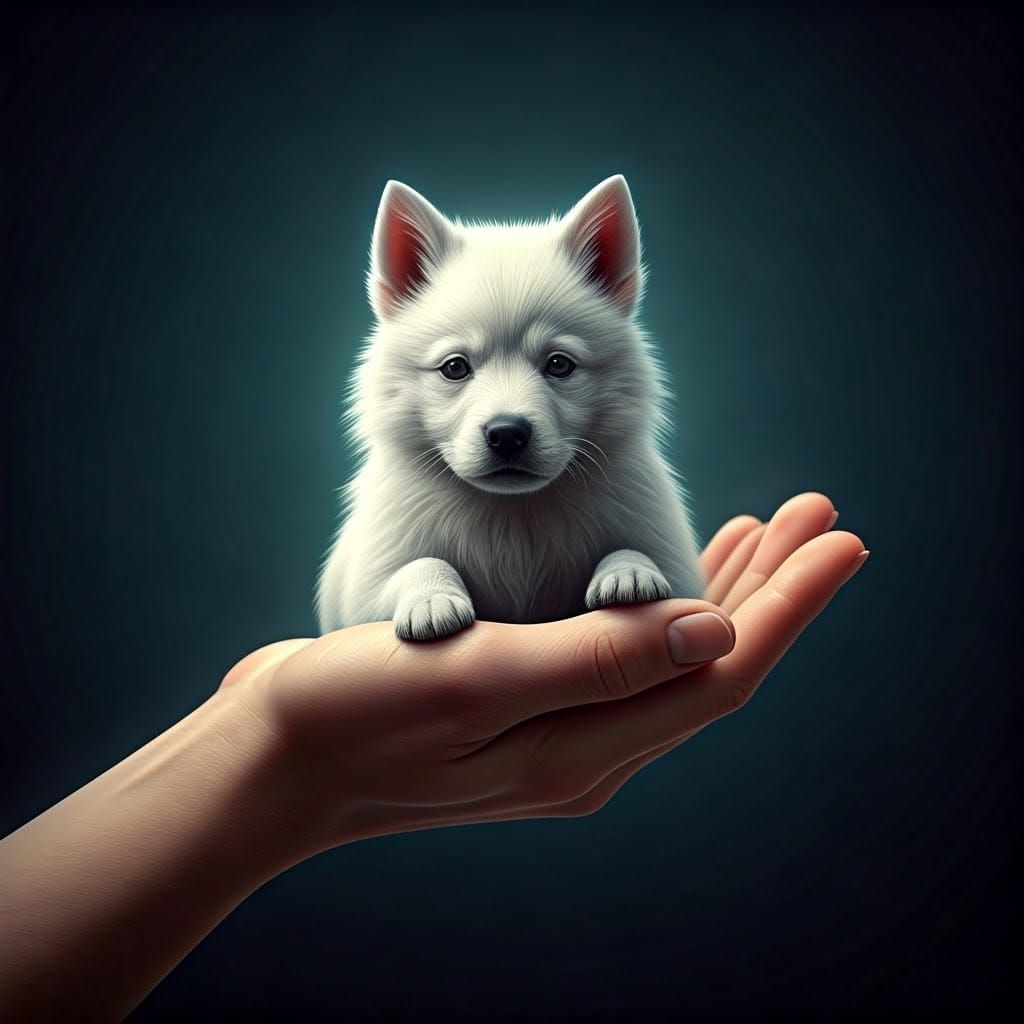 TINY WHITE WOLF