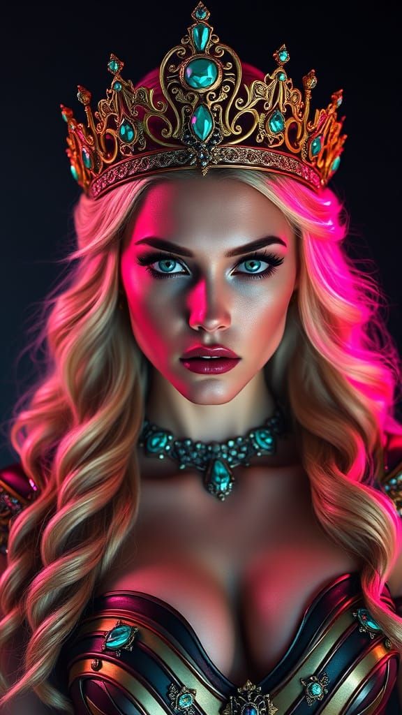 Ethereal Fantasy Princess in Regal Armor