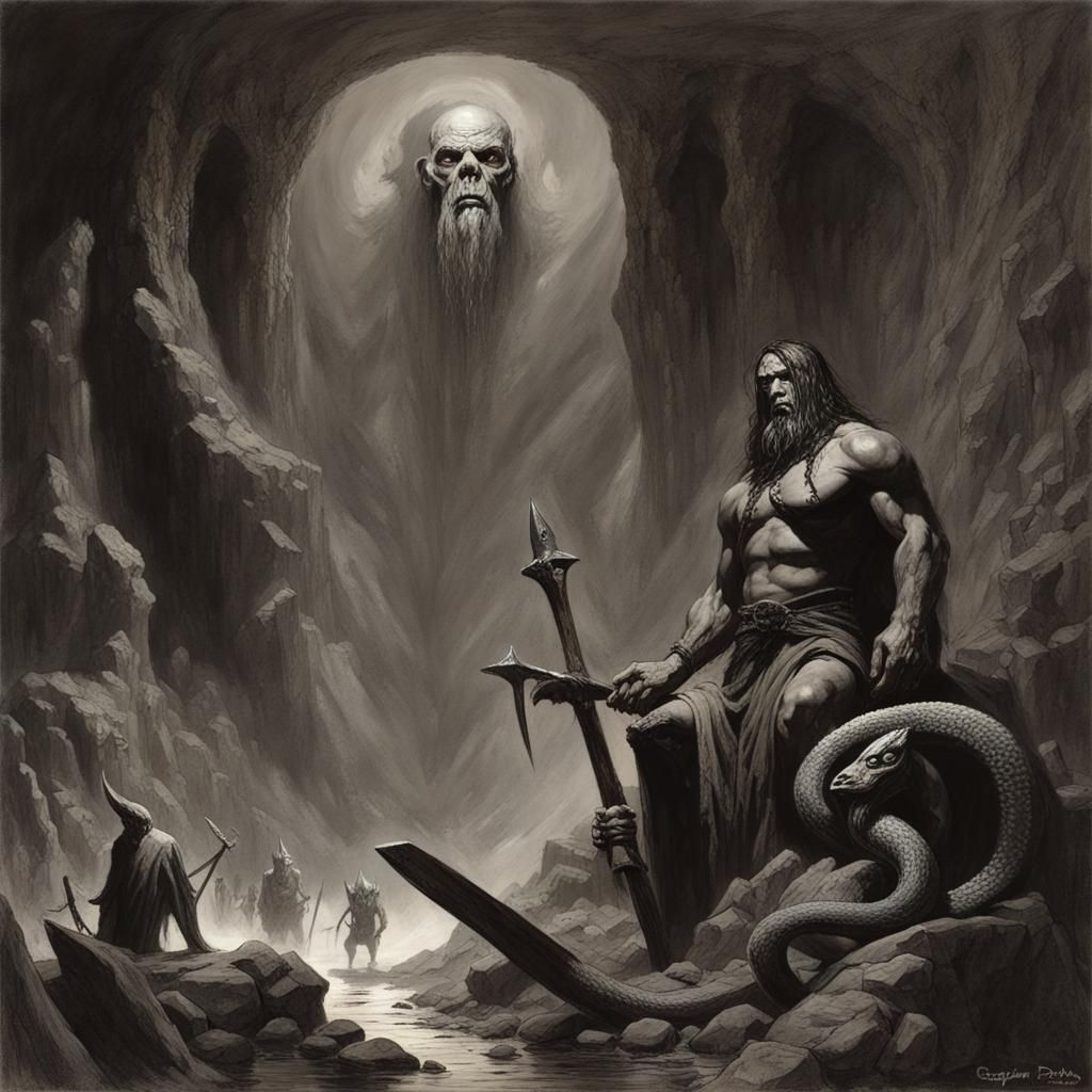 Stygia: Sorcery in a Black Land, in Frazetta Style