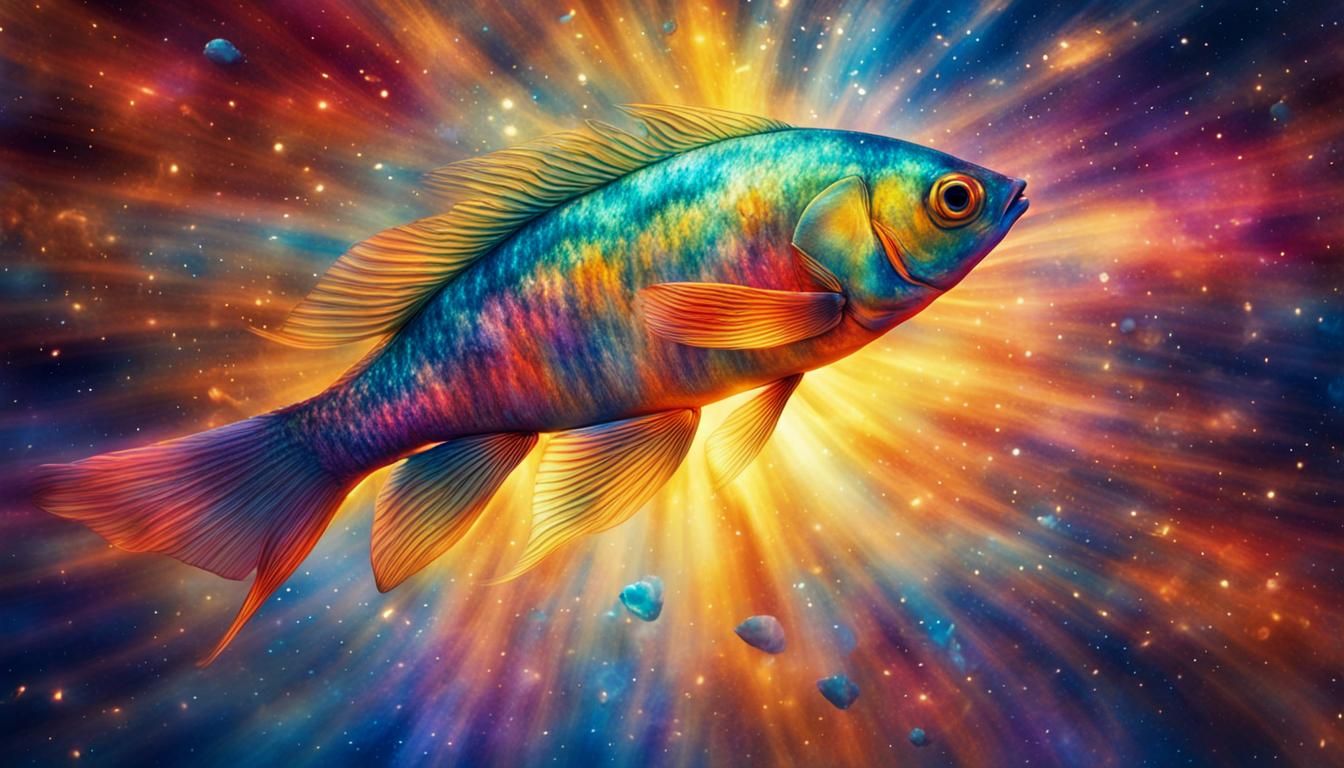 Cosmic Fish Nebula: Underwater Dreamscape