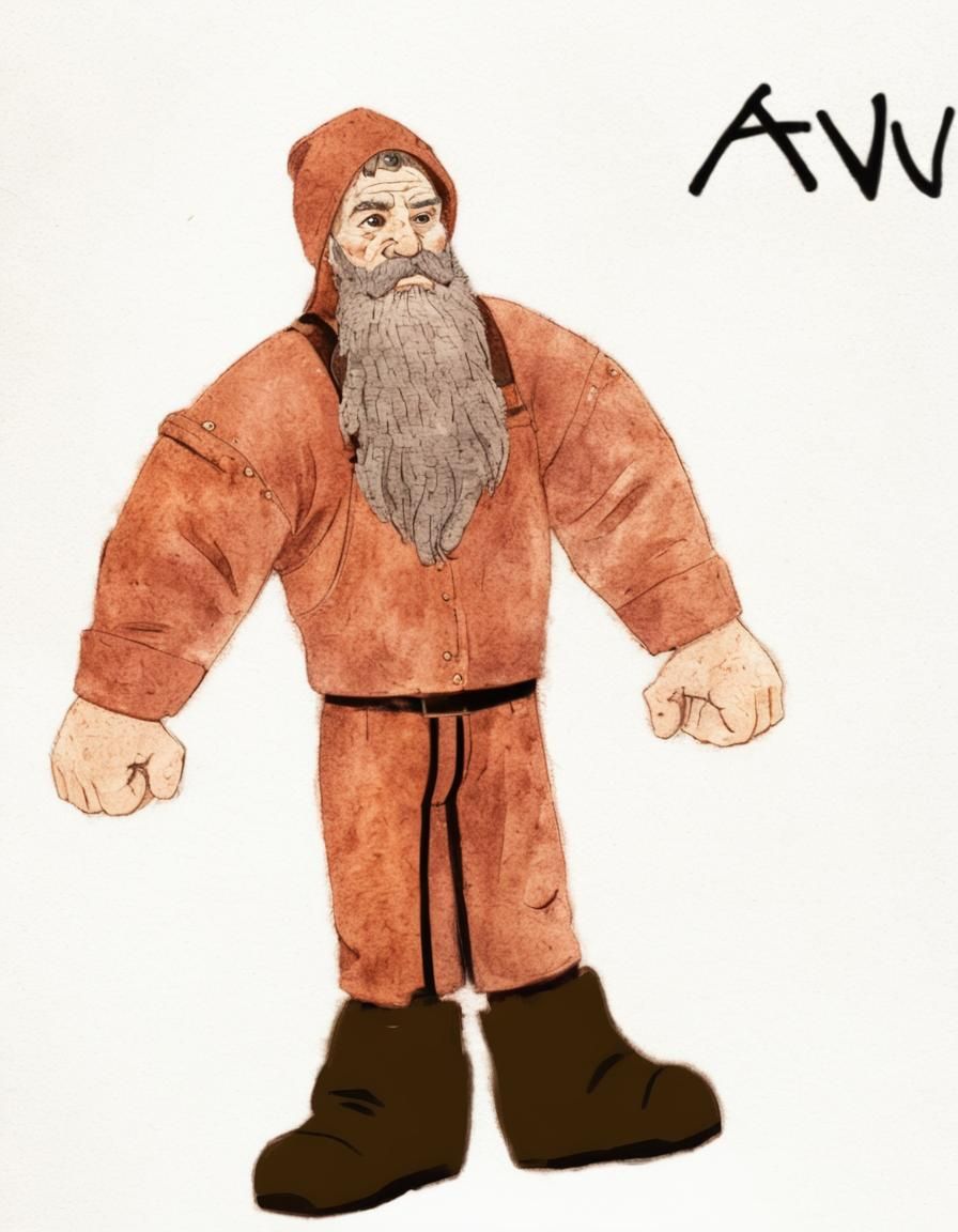 Dwarf Miner in Grungy Fantasy Realism