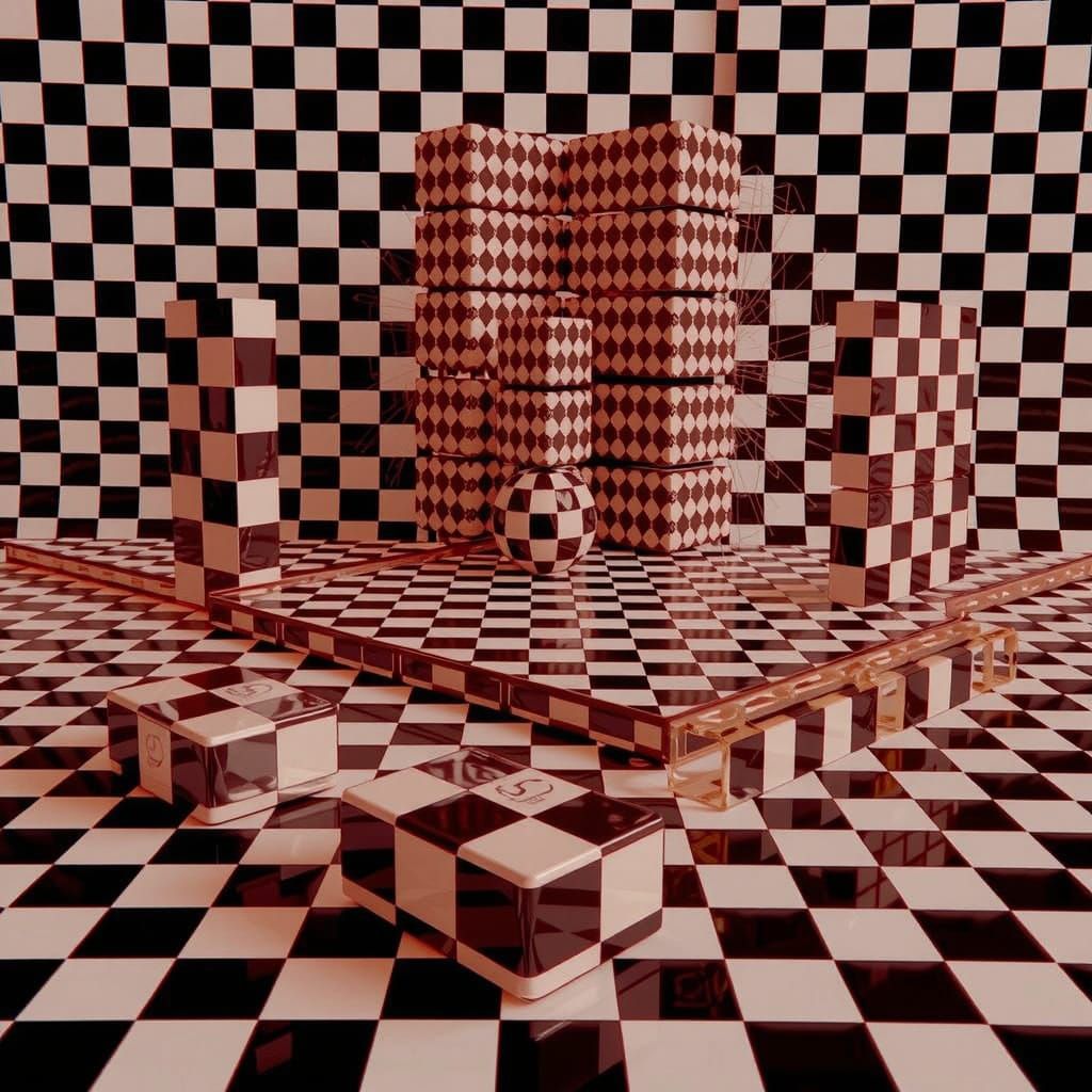 Seamless Gingham Odyssey in Infinite Corridors
