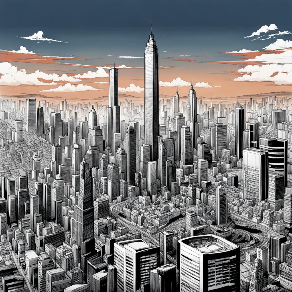 Manga City: Humanity Versus in Graphic Style