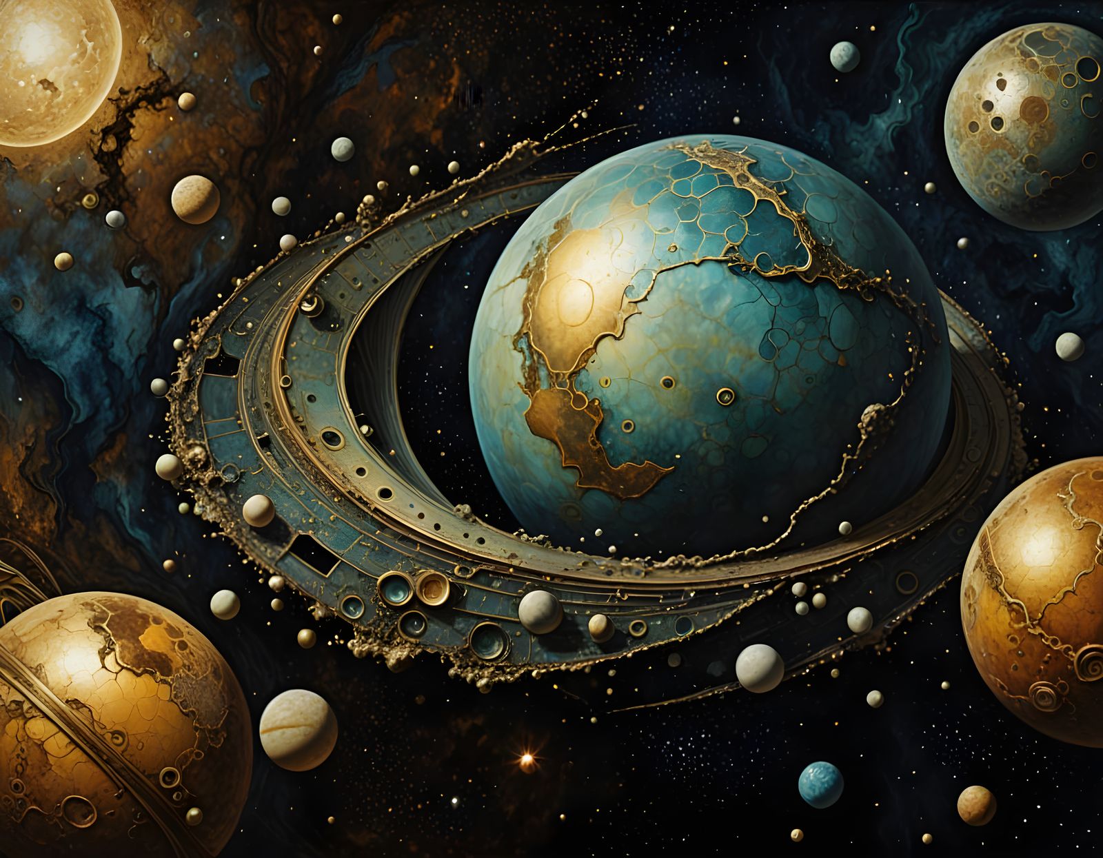 Venus Reimagined: Oil Painting with Cyber Stipple Sfumato