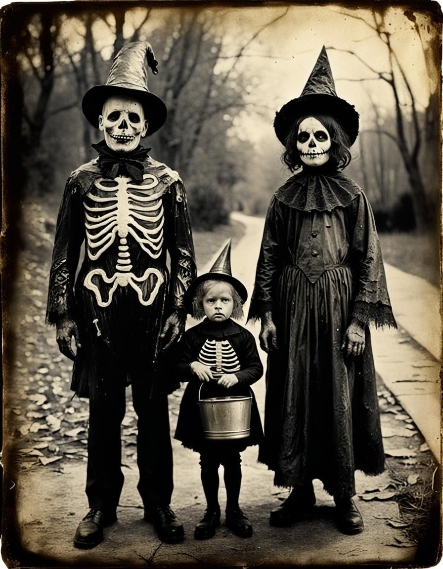 Vintage Halloween Costumes in Wet Plate Photography