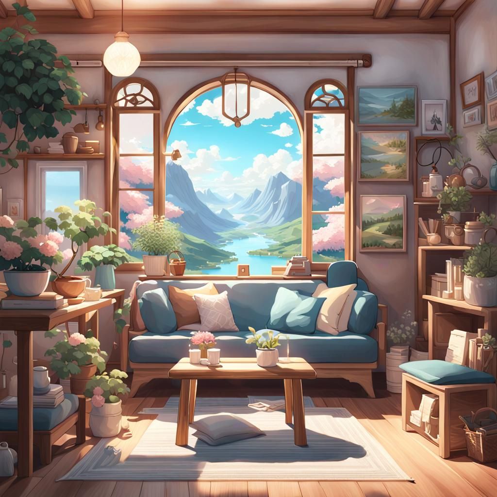 Aesthetic 3D Anime Blog Logo Concept Art