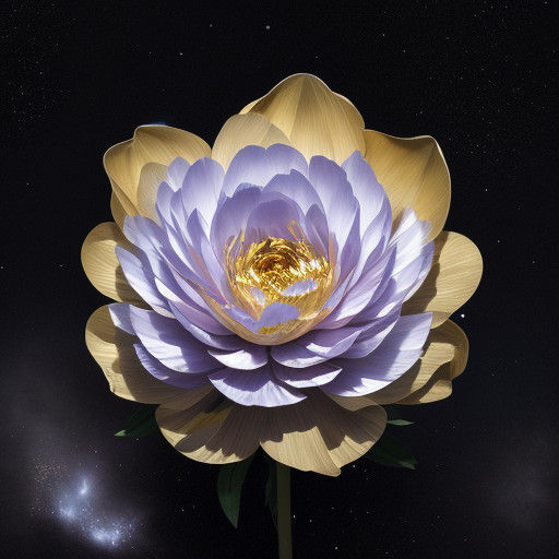 Golden Peony in Cosmic Orbit
