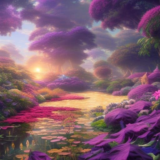 Futuristic Solarpunk House with Flower Garden in Anime Style