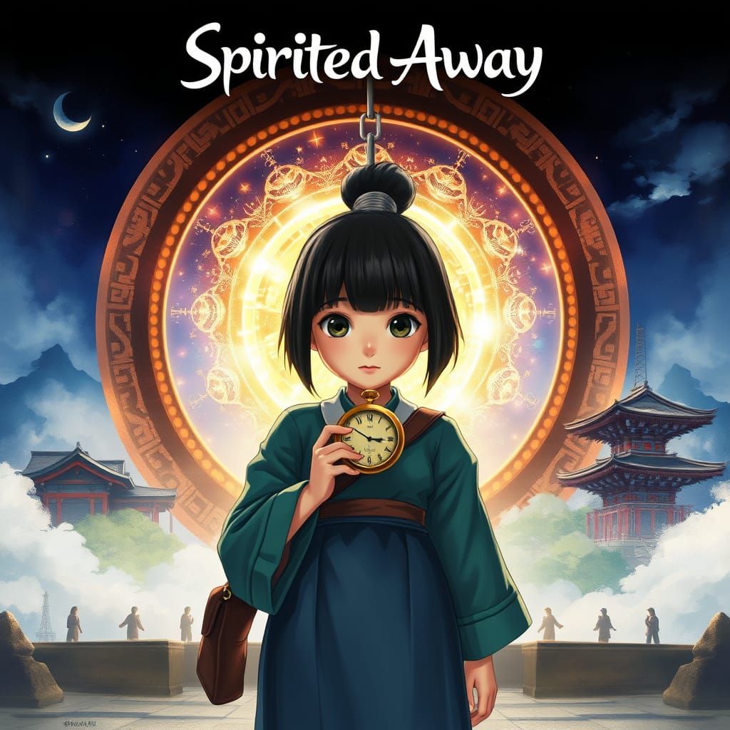 Reimagined movie poster for 'Spirited Away': A young Chihiro...