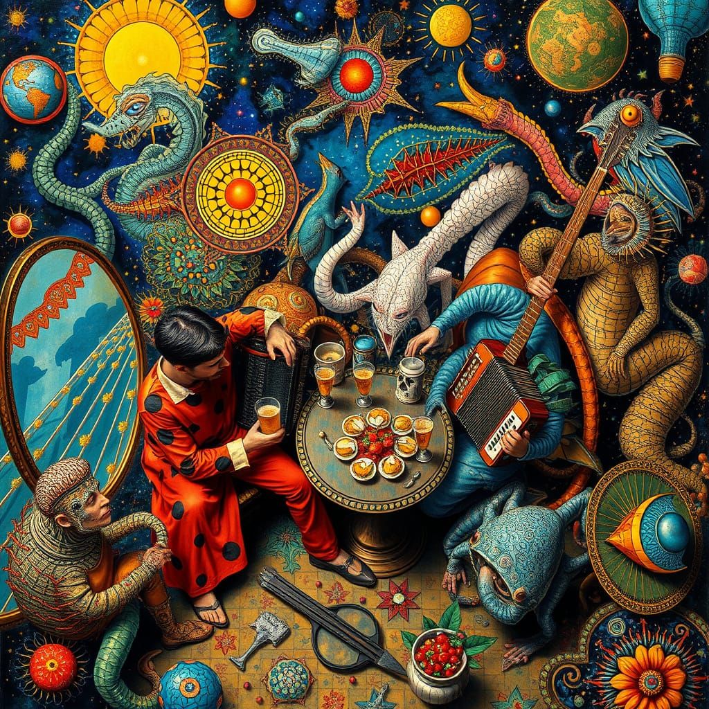 Psychedelic Utopia: Sacred Geometry in Hieronymus Bosch Styl...