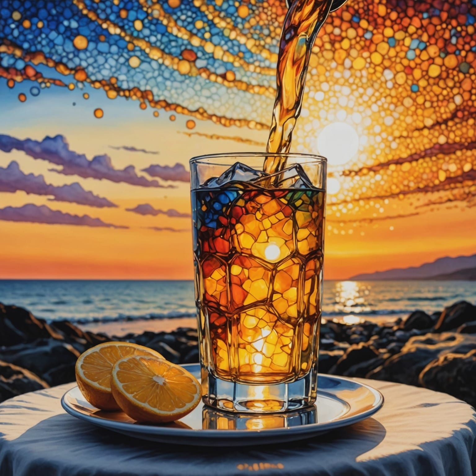 Alcohol Ink Pointillism: Freedom and Truth