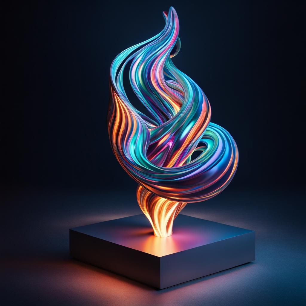 3D digital art of a twisted