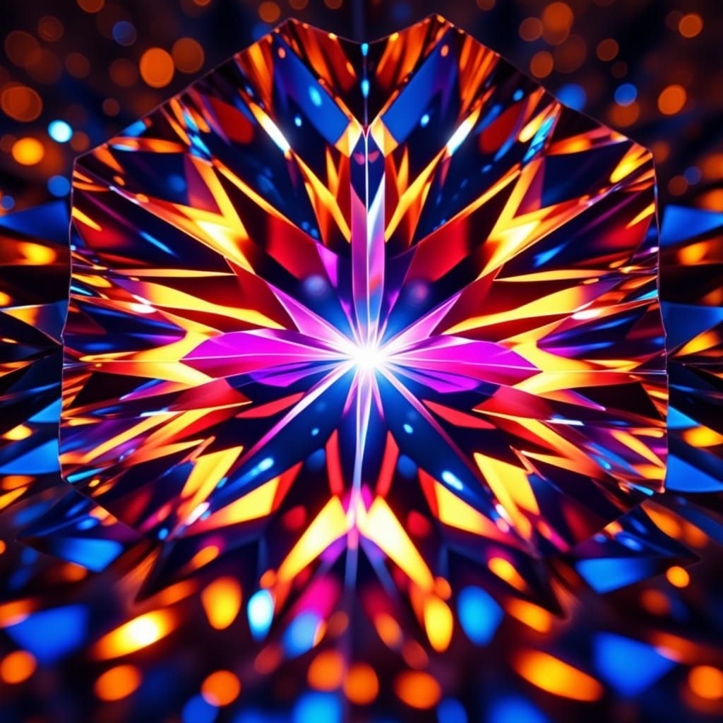 Brilliant Faceted Gem in Stellar Field