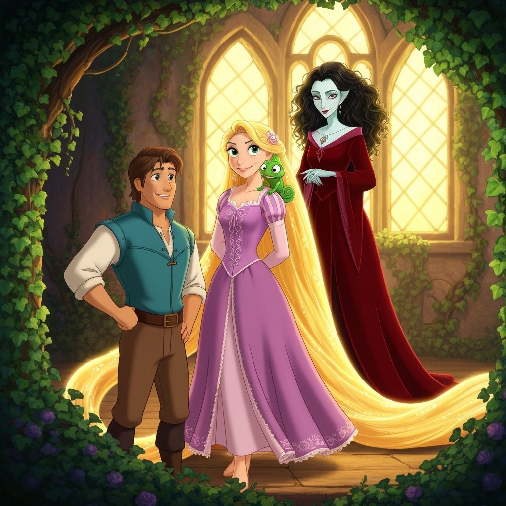 Enchanted Forest Tower with Rapunzel and Flynn Rider