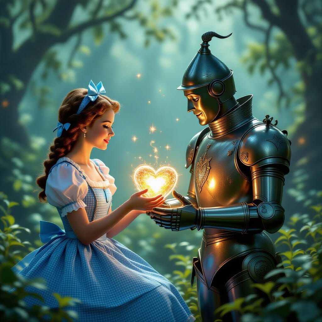 Dorothy Gives The Tin Man His Heart in Oz