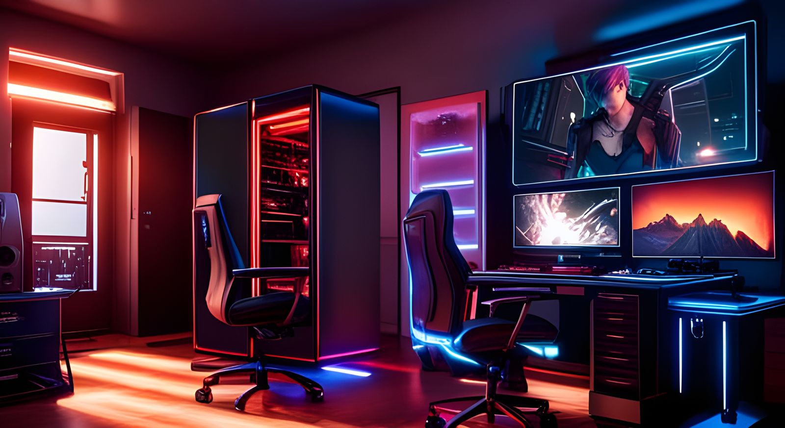 Cyberpunk Gaming Rig