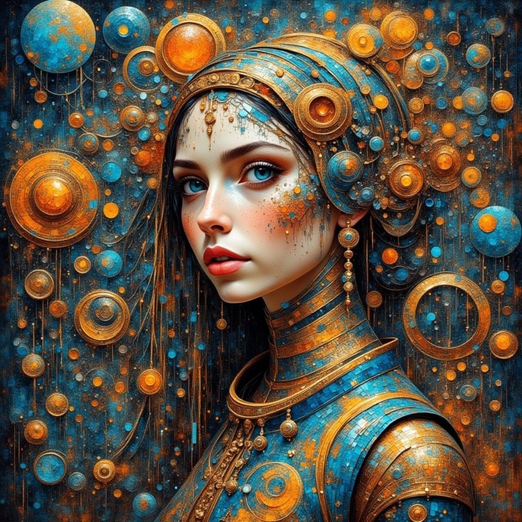 Abstract Composition in Painterly Style