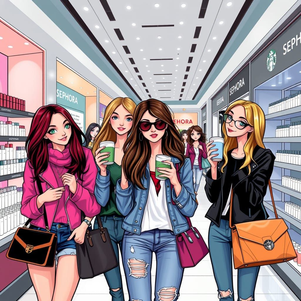 Teens Shopping at Sephora in Playful Style