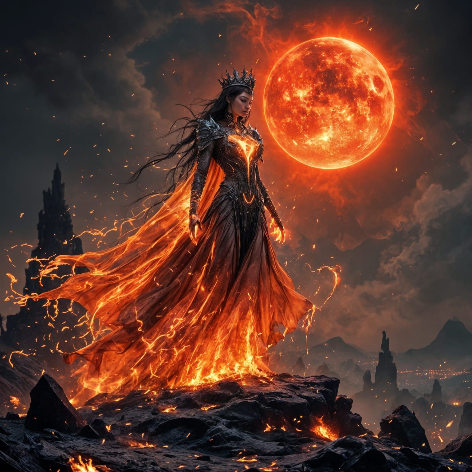 Cinderborn Princess on Obsidian Plateau