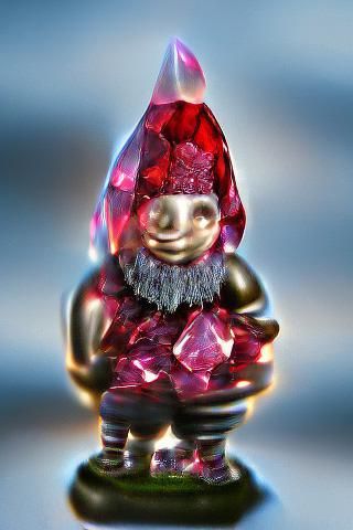 Shining Ruby Crystal Garden Gnome