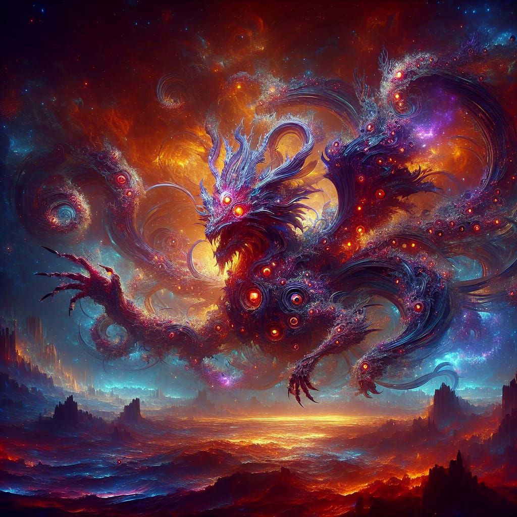 Dragon God of Insanity in Cosmic Expanse