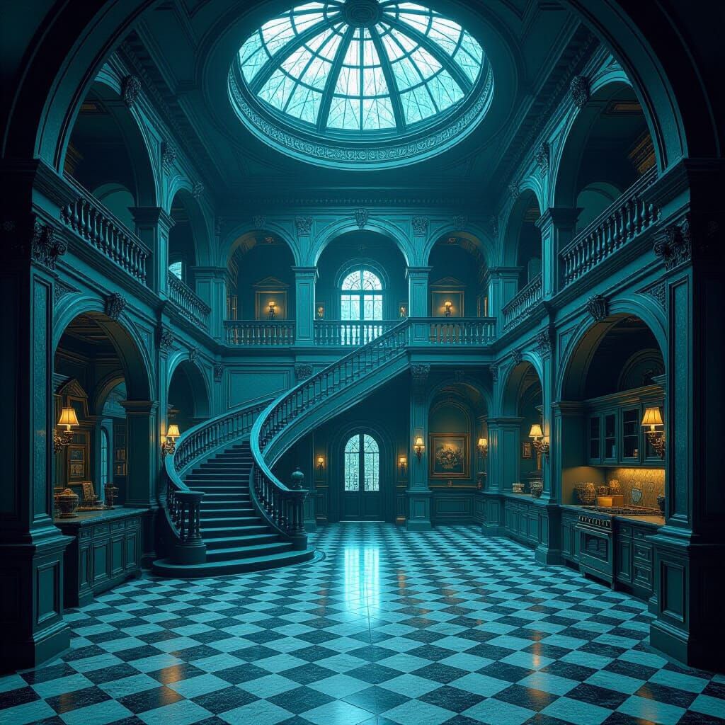 Surreal Labyrinth of Elegant Interior Spaces