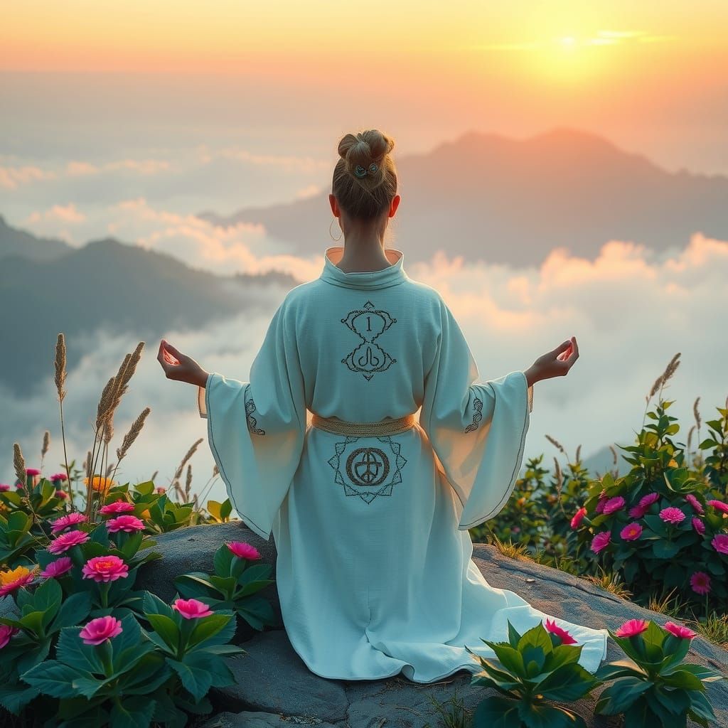 Serene Goddess in Ethereal Nature