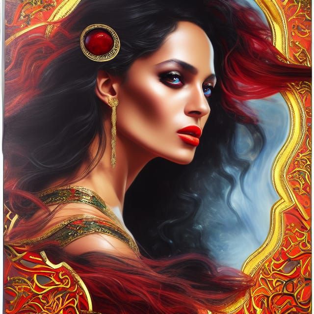 Sensual Libyan Woman: Hyperdetailed Ethereal Fantasy