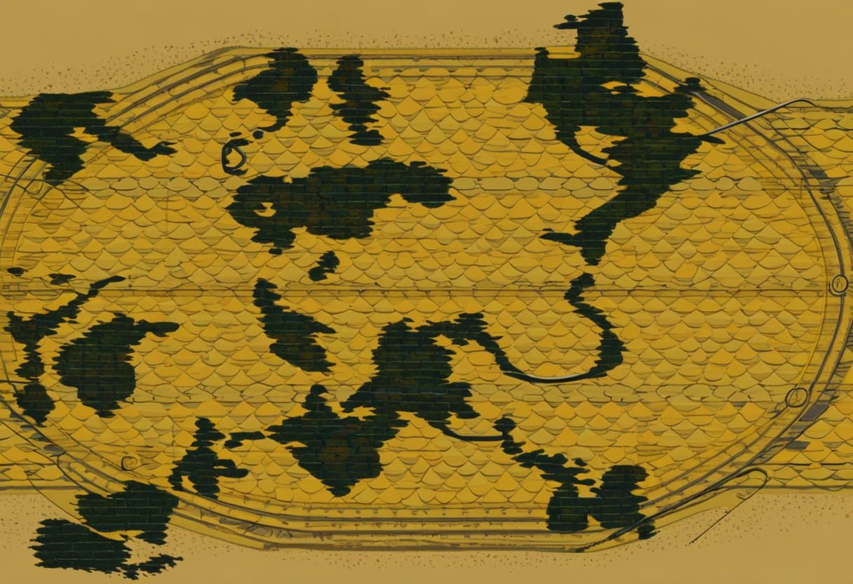 17th Century Cartography Map of a Mystical Realm