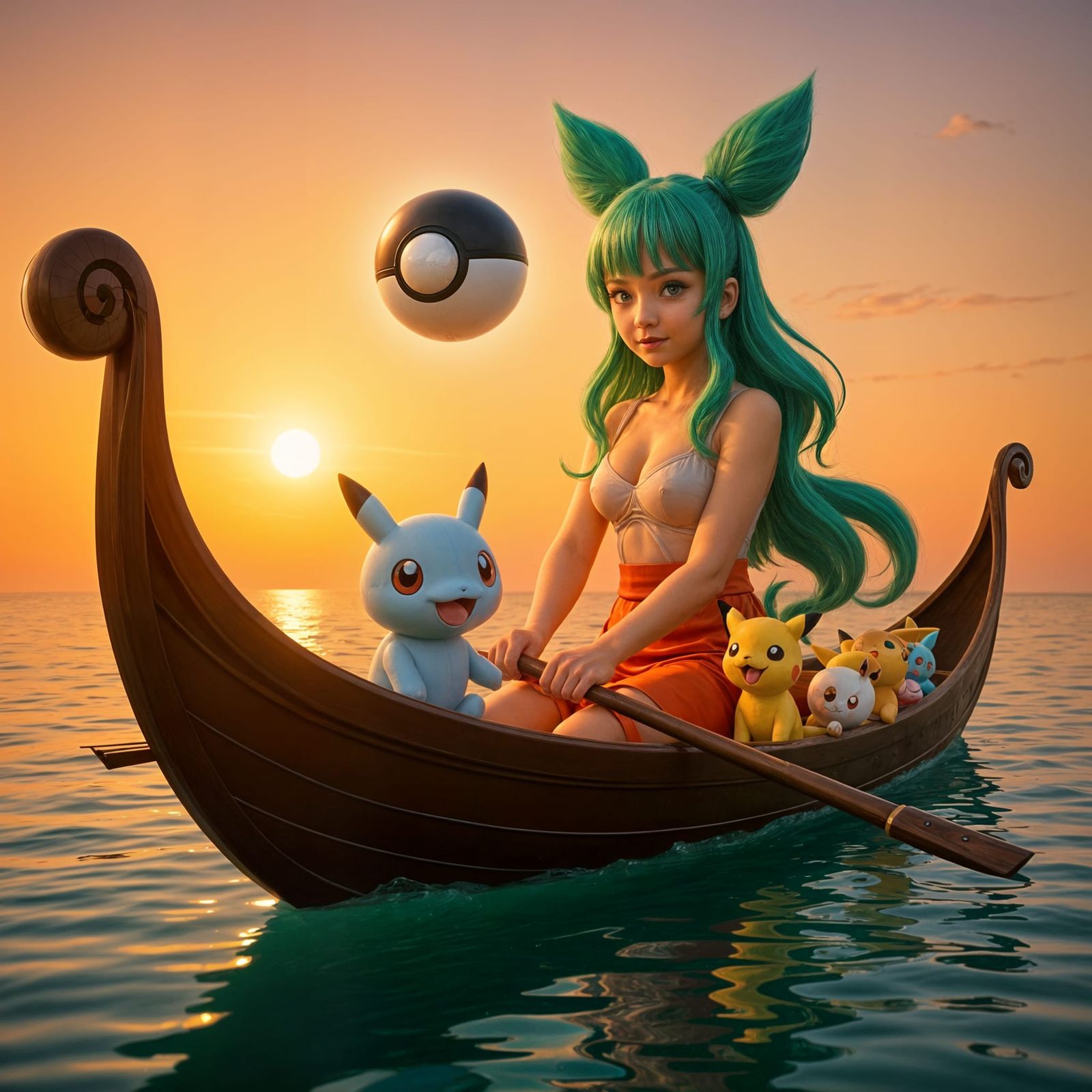 Evening trip with pokemons