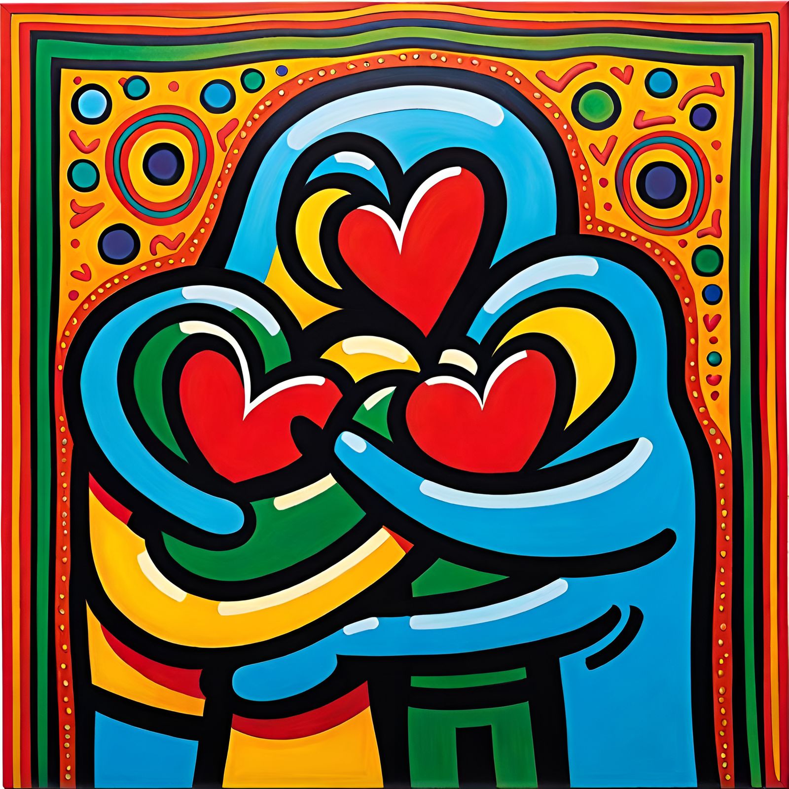 TRIPLE L❤️VE  by Keith Haring