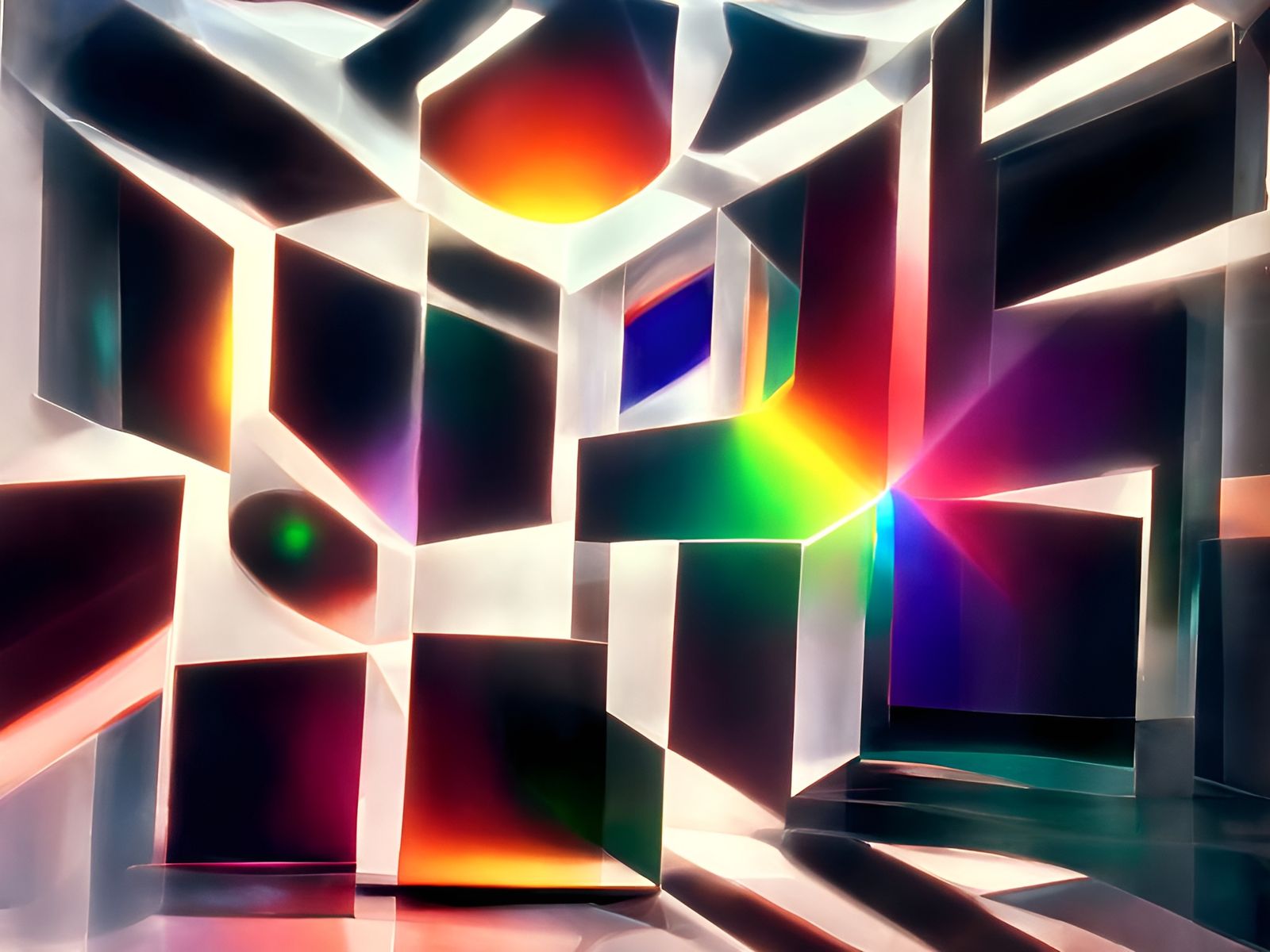 Epic Psychological Diffraction in Op Art Style