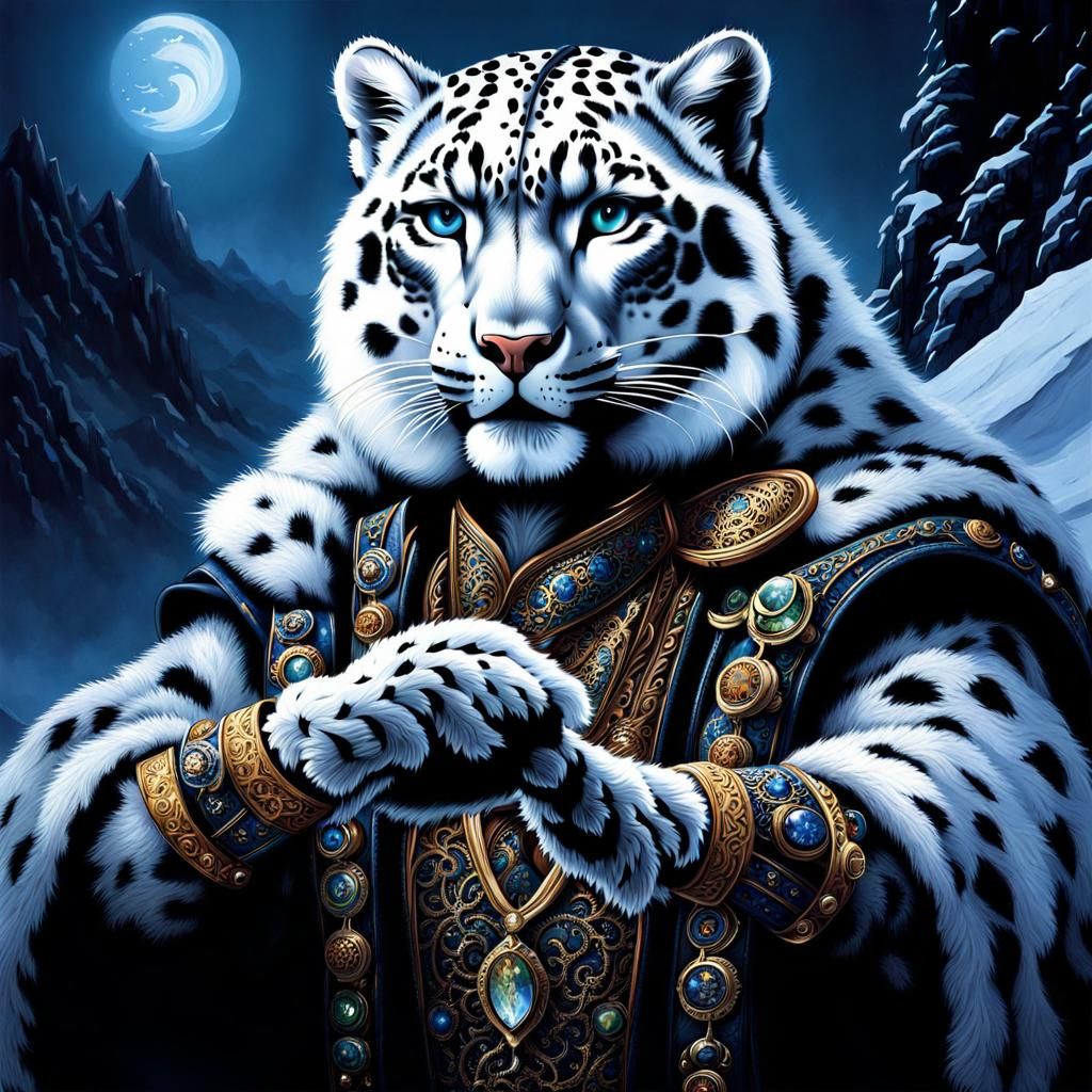 Snow leopard humanoid