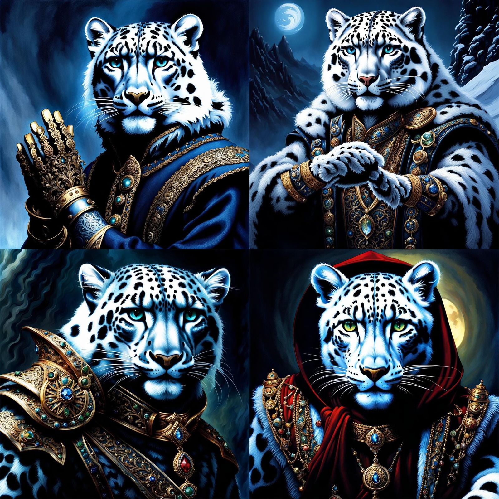Snow leopard humanoid