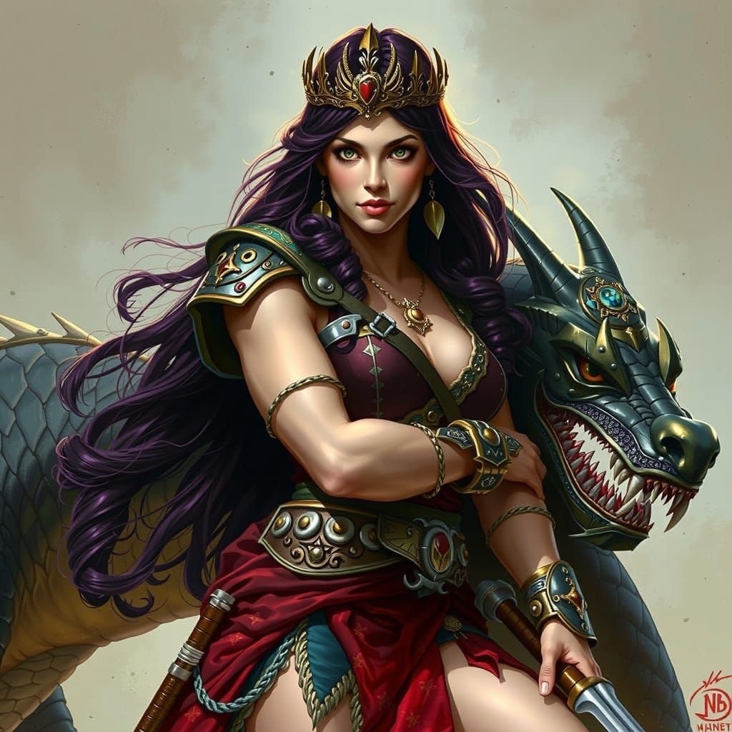 Princess Tyra and her Dragon