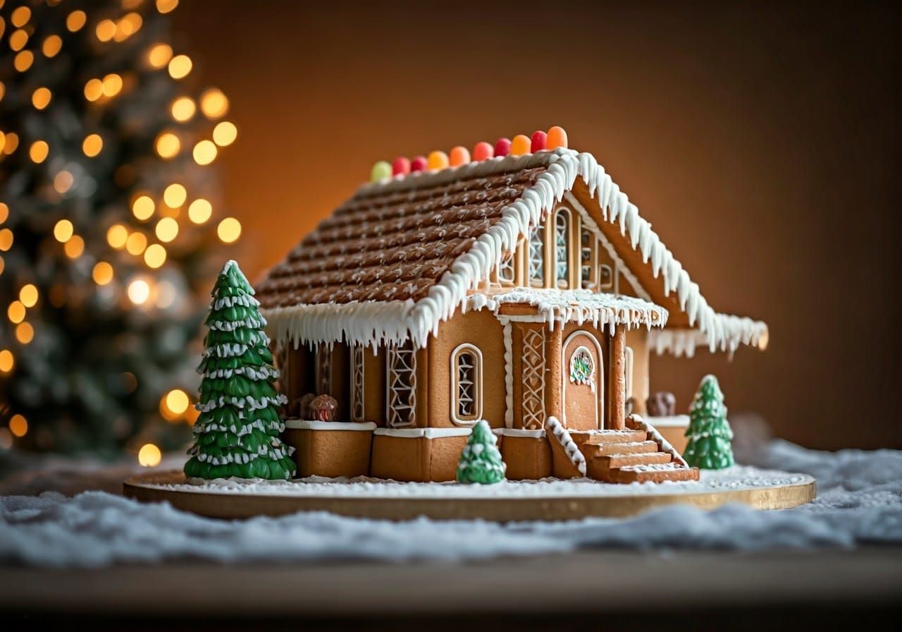 Gingerbread Estate in Winter Wonderland Style