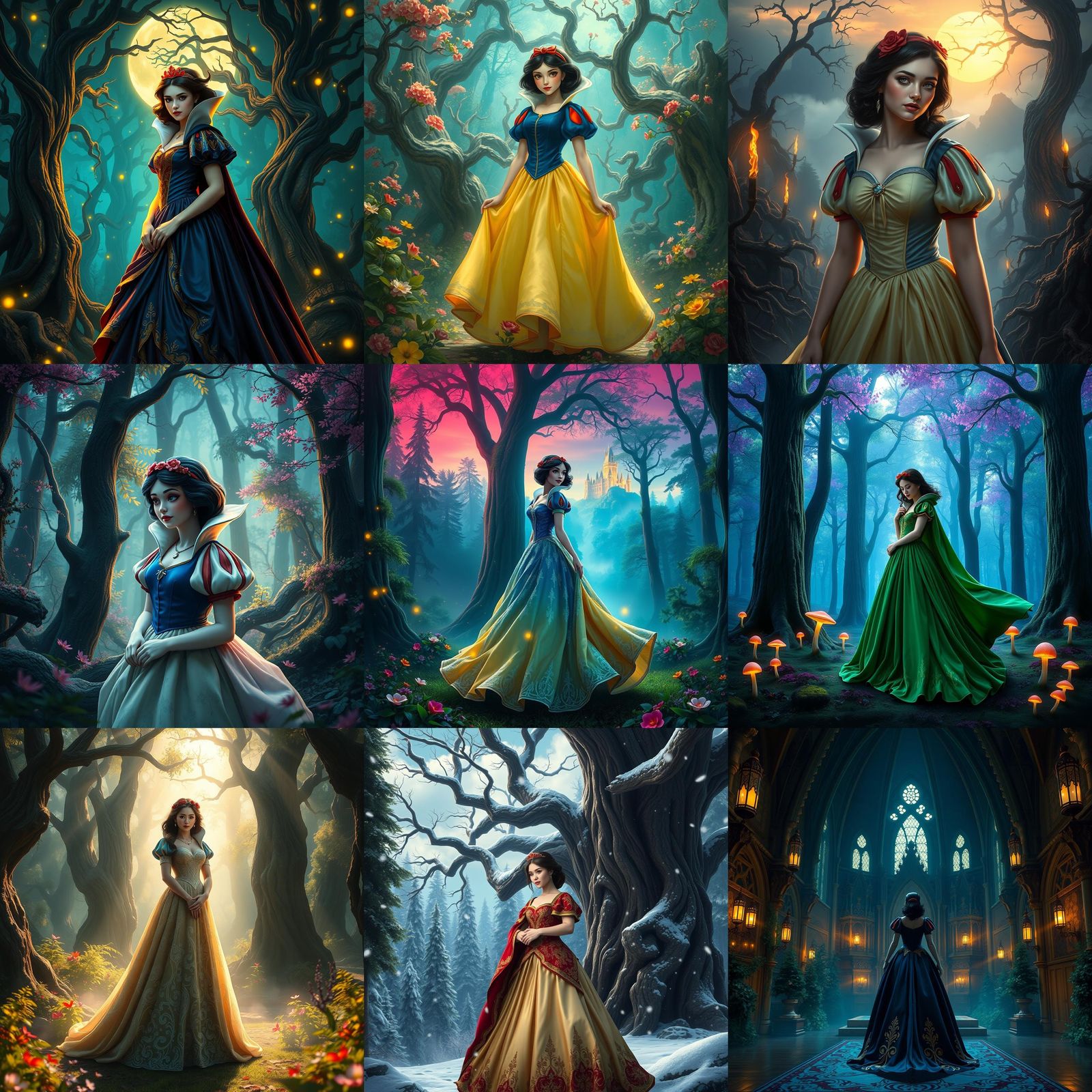 Detailed Matte Painting of Snow White