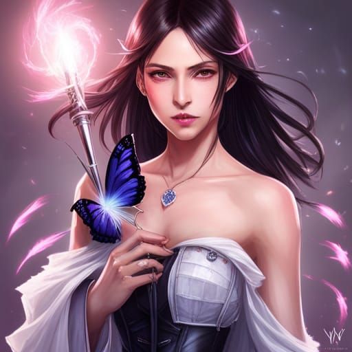 Rukia in Lightning Attire: Hyperdetailed Portrait