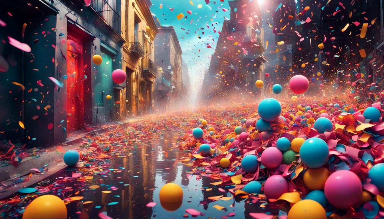 New Year Celebration in Graffiti Art Style